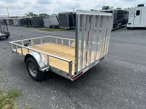 carry on 6 x 10 aluminum landscape utility trailer – rear mesh gate