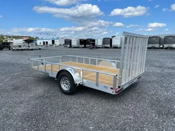 carry on 7 x 12 aluminum landscape utility trailer – rear gate