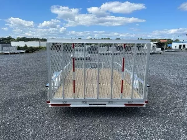 carry on 7 x 12 aluminum landscape utility trailer – rear gate