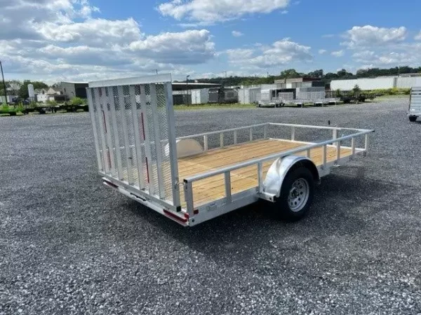 carry on 7 x 12 aluminum landscape utility trailer – rear gate
