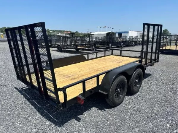 carry on 7 x 14 landscape utility trailer – side atv ramp