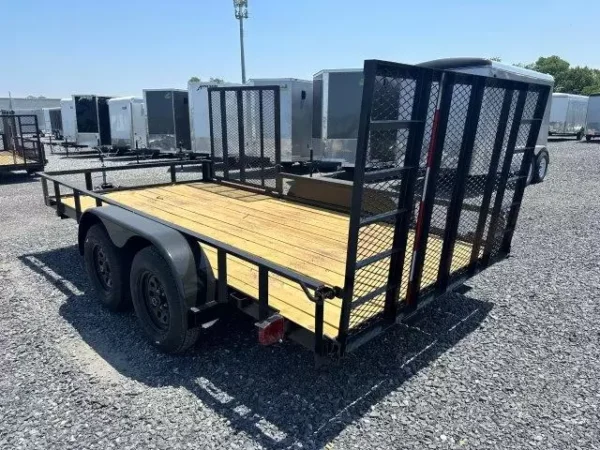 carry on 7 x 14 landscape utility trailer – side atv ramp