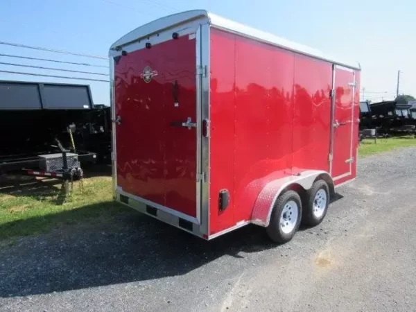 carry on 7 x 14 enclosed v nose cargo trailer – 6″ extended height