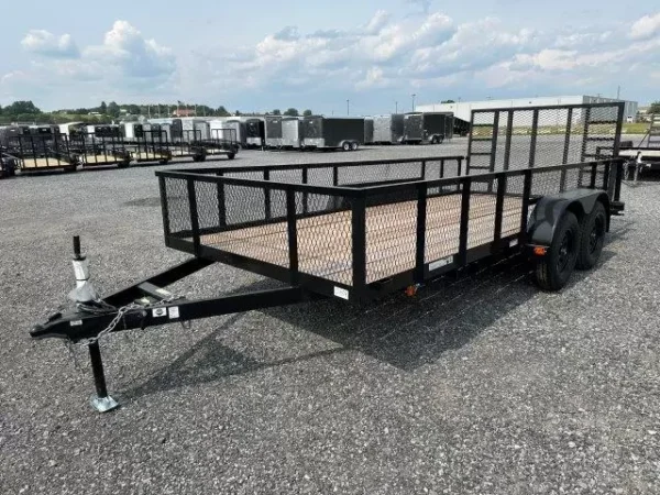 carry on 7 x 16 landscape utility trailer – mesh sides
