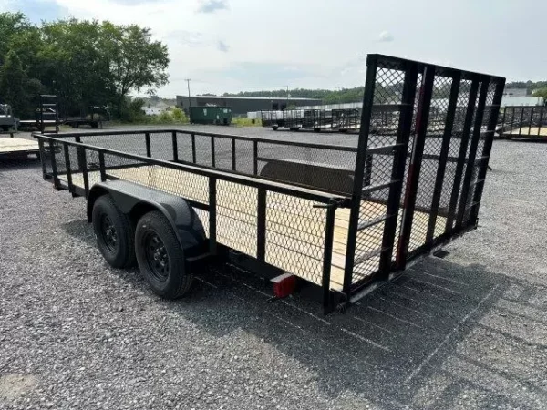 carry on 7 x 16 landscape utility trailer – mesh sides