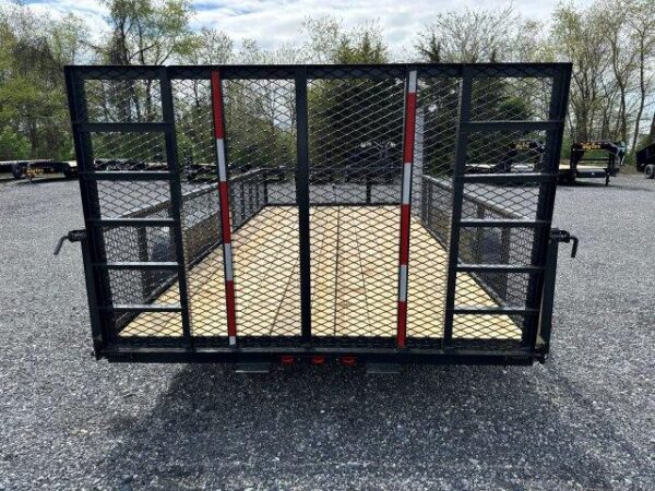 carry on 7 x 16 landscape utility trailer – mesh sides & atv gate