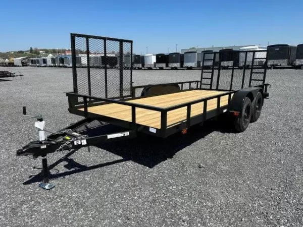 carry on 7 x 16 landscape utility trailer – side atv ramp