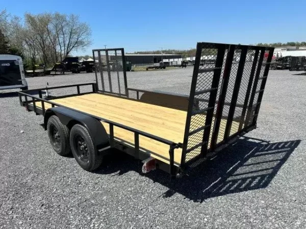carry on 7 x 16 landscape utility trailer – side atv ramp