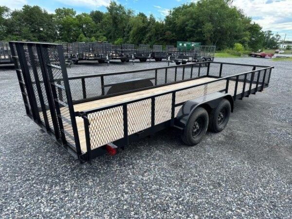 carry on 7 x 20 landscape utility trailer – mesh sides