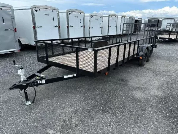 carry on 7 x 20 landscape utility trailer – mesh sides