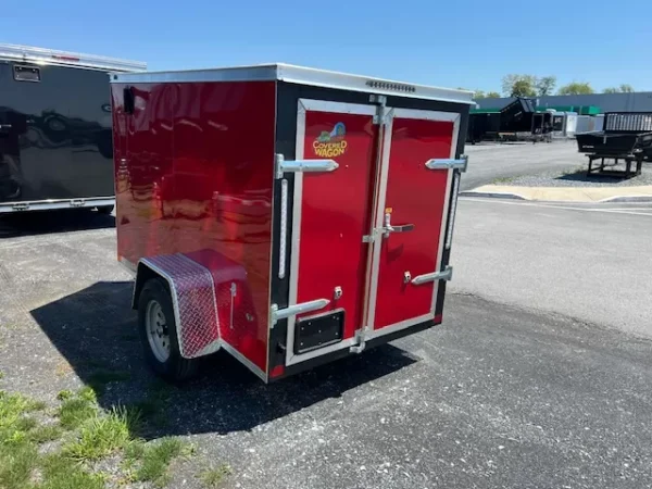 covered wagon 5 x 8 enclosed cargo trailer
