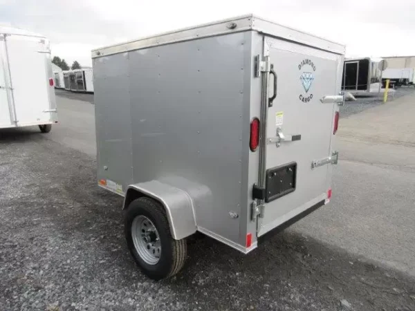 diamond cargo 4 x 6 enclosed cargo trailer single rear door