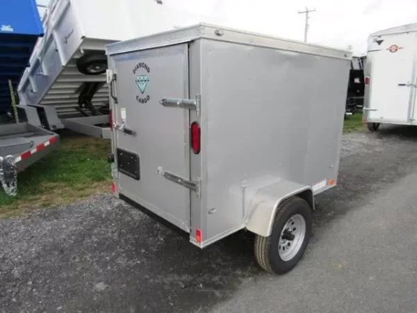 diamond cargo 4 x 6 enclosed cargo trailer single rear door