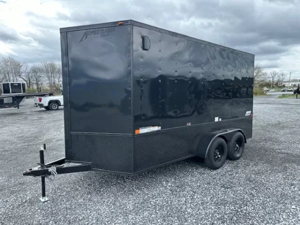 homesteader 7 x 14 enclosed cargo trailer – black trim ohv