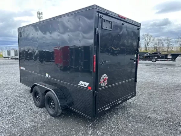 homesteader 7 x 14 enclosed cargo trailer – black trim ohv