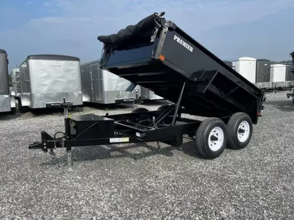 premier 6 x 10 low profile dump trailer ladder ramps