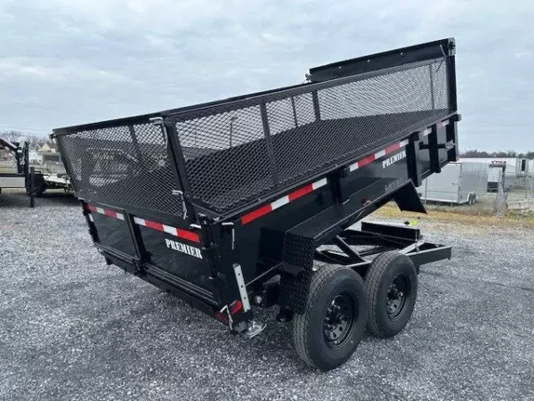 premier 7 x 12 high side dump trailer – combo gate & ramps