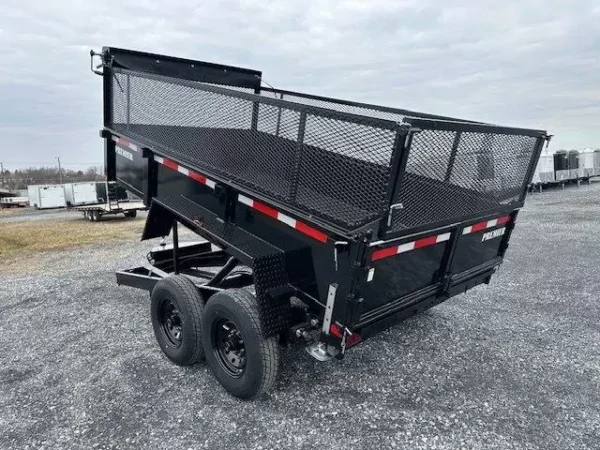 premier 7 x 12 high side dump trailer – combo gate & ramps