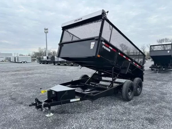 premier 7 x 12 high side dump trailer – combo gate & ramps