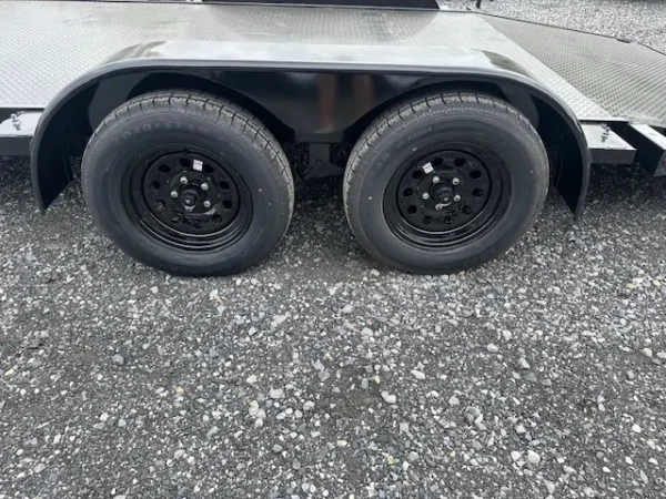 premier 7 x 18 open car trailer steel deck