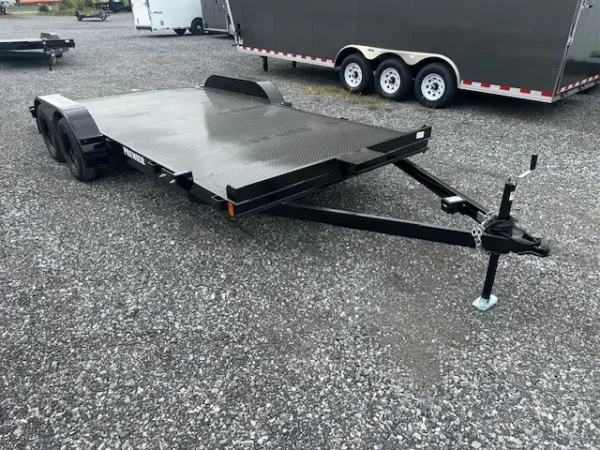 premier 7 x 18 open car trailer steel deck