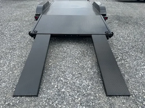 premier 7 x 18 open car trailer steel deck