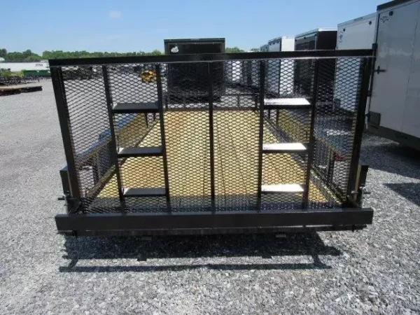 premier 7 x 16 landscape utility trailer – rear ramp gate