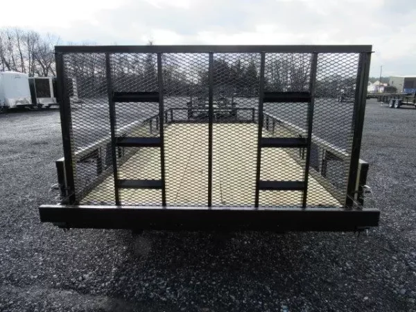 premier 7 x 24 landscape utility trailer – rear ramp gate