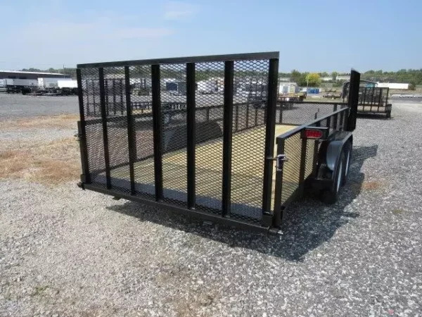 premier 7 x 18 landscape utility trailer – mesh sides & atv gate
