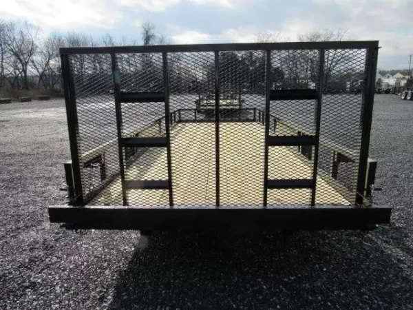 premier 7 x 20 landscape utility trailer – rear ramp gate