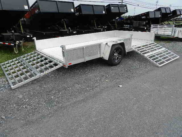 sport haven 7×14 utility trailer – side atv ramp