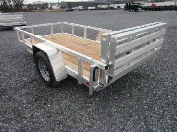 sport haven 5×10 aluminum utility trailer – bi fold gate