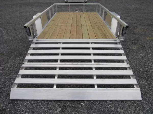 sport haven 6×10 aluminum utility trailer – bi fold ramp
