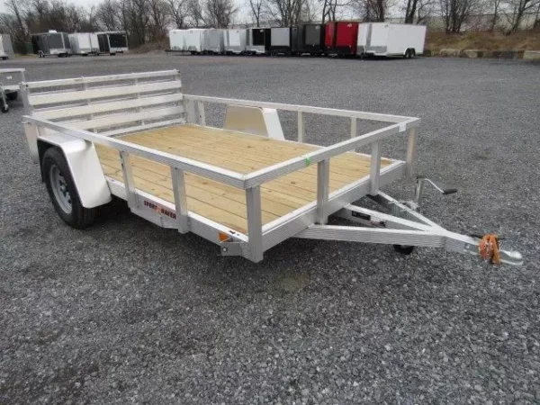 sport haven 6×10 aluminum utility trailer – bi fold ramp