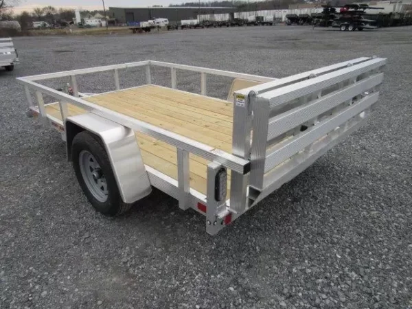 sport haven 6×10 aluminum utility trailer – bi fold ramp