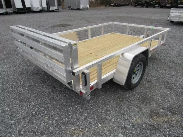 sport haven 6×10 aluminum utility trailer – bi fold ramp