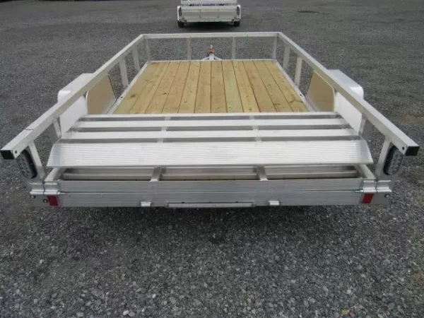 sport haven 6×10 aluminum utility trailer – bi fold ramp