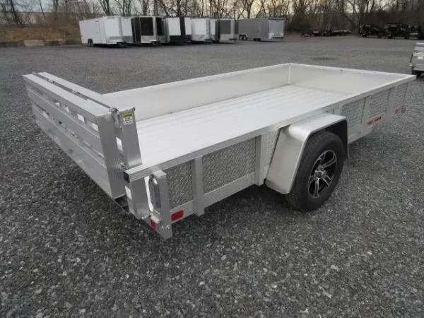 sport haven 6×12 aluminum utility trailer – aluminum deck