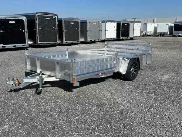 sport haven 7×12 aluminum utility trailer – atv ramps