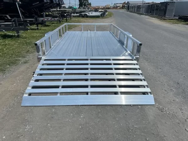 sport haven 7×12 aluminum landscape utility trailer – deluxe