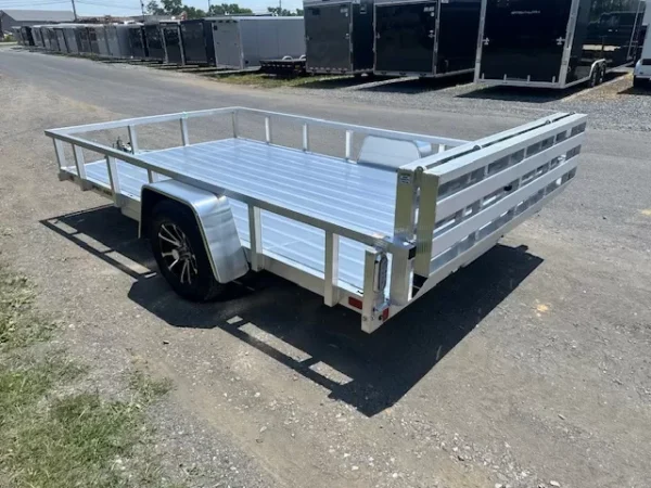 sport haven 7×12 aluminum landscape utility trailer – deluxe