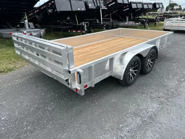 sport haven 7×14 aluminum utility trailer – aluminum wheels