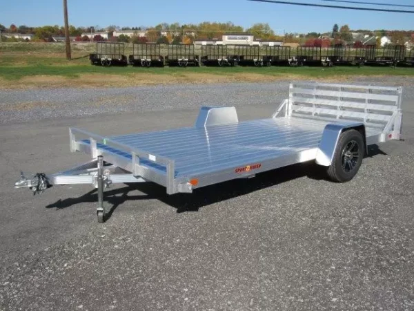 sport haven 7×14 aluminum utility trailer – open sides