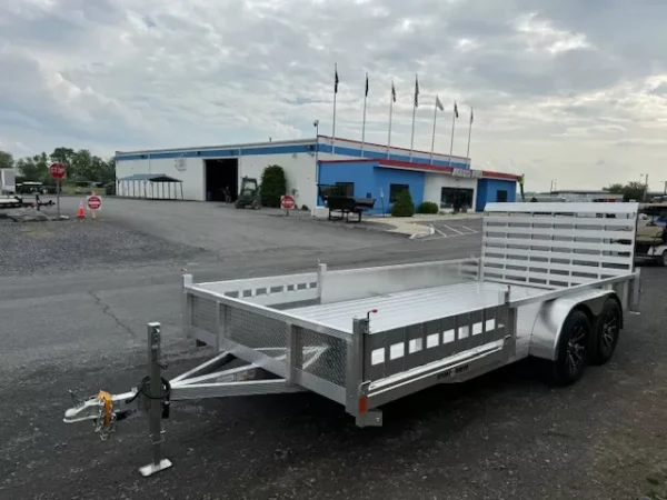 sport haven 7×16 aluminum utility trailer – atv ramps