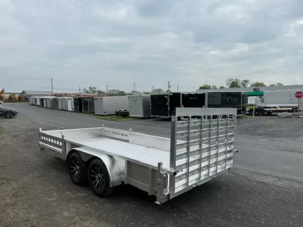 sport haven 7×16 aluminum utility trailer – atv ramps