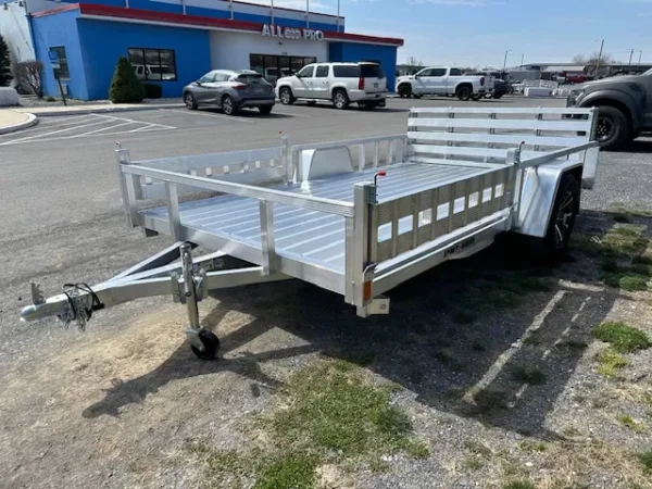 sport haven 7×12 aluminum utility trailer – side atv ramps