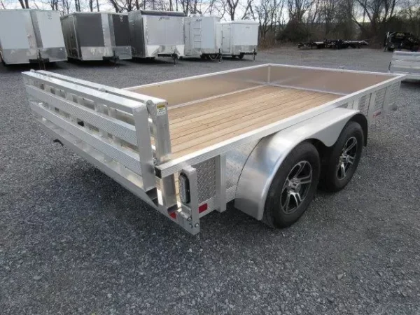 sport haven 7×12 aluminum utility trailer – aluminum wheels