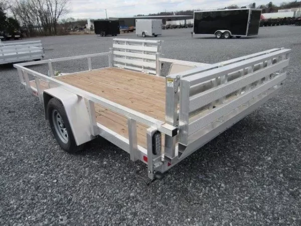 sport haven 7×12 aluminum utility trailer – side atv gate