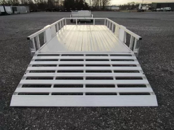 sport haven 7×14 aluminum landscape utility trailer – deluxe