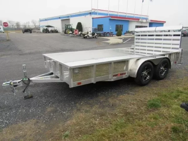 sport haven 7×14 aluminum landscape trailer – heavy duty ramp